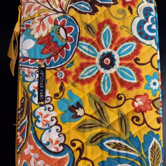 Two Vera Bradley Paisley Lined Zippered Travel Make Up Storage Pouch - Picture 3 of 14